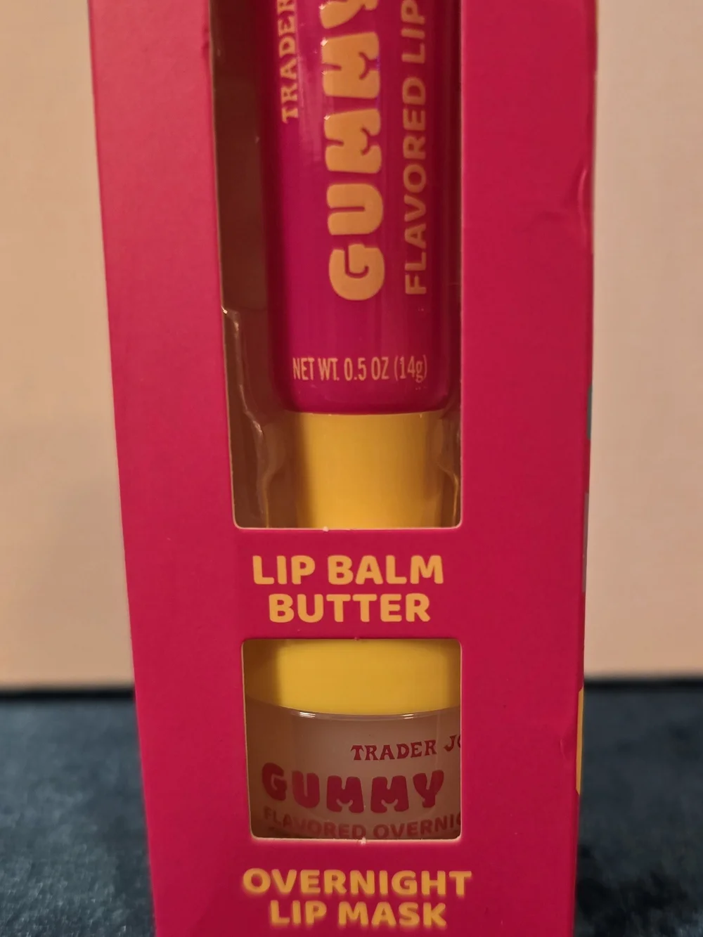 Trader Joe's Gummy Bear Flavored Lip Duo Balm & Overnight Mask Set NIB